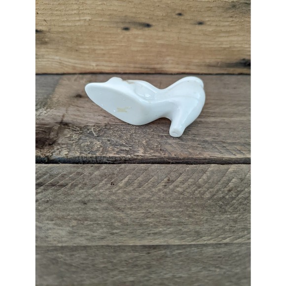 Vintage Rose Bud Porcelain Open Toe Shoe - Picture 6 of 8